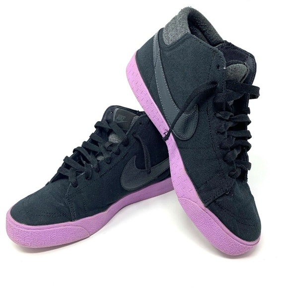 Nike Shoes - Rare Nike Blazers Sneakers Black Purple Women 9
